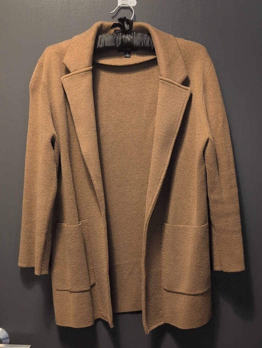 J Crew Brown Open-Front Women's Knit Blazer